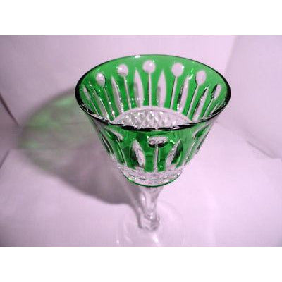 Faberge Xenia Green Crystal Cordial / Liqueur Glass NEW without box