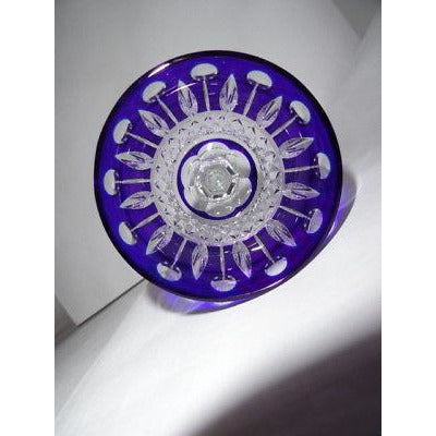 Faberge Xenia Cobalt  Blue Crystal  Liqueur Glass new without the original box