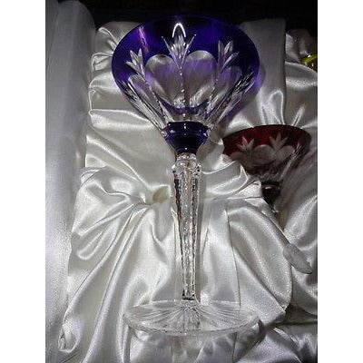 Fabergé Palais Royal Cobalt Blue Martini Glass — New Without Original Box