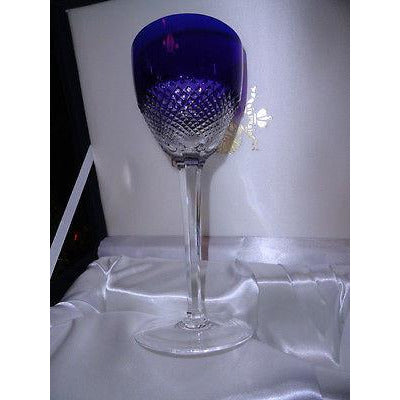 Faberge Crystal Cobalt Purple  Goblet Glass without Faberge Box