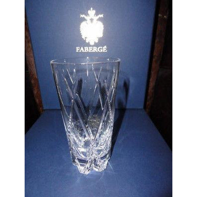Faberge Crystal Glass  6" tall with 3" opening new without box