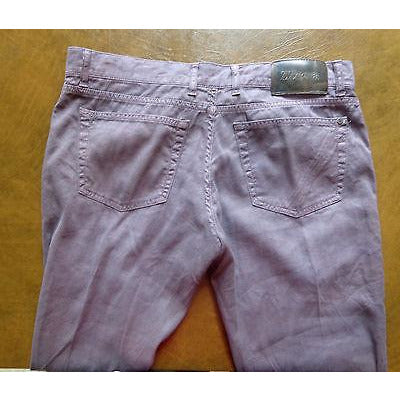 ZZegna Men's Slim Fit light purple  designer jeans