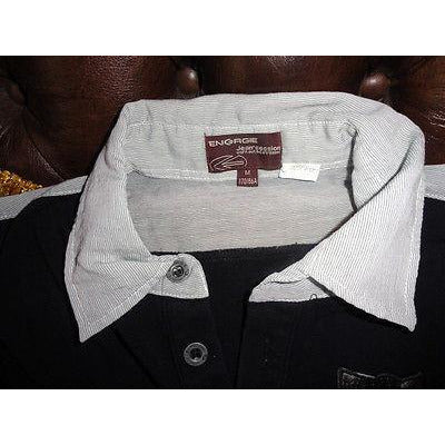 Engrgie Mens Designer Polo Shirt Black Medium preowned