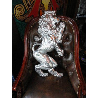 Rampant Lion Metal Wall Plaque measures 32" H x 15" W