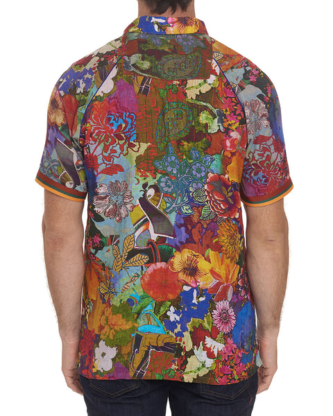 Roberto Graham Landscapes Linen Shirt Medium-sized