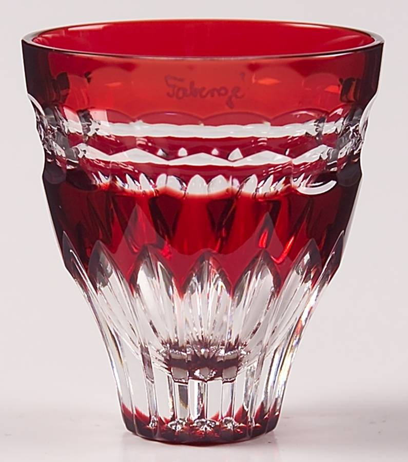 Faberge Ruby Red shot glass