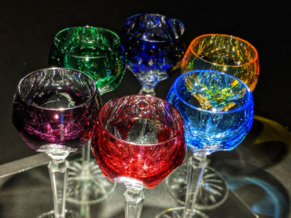 Faberge Crystal Colored Goblets