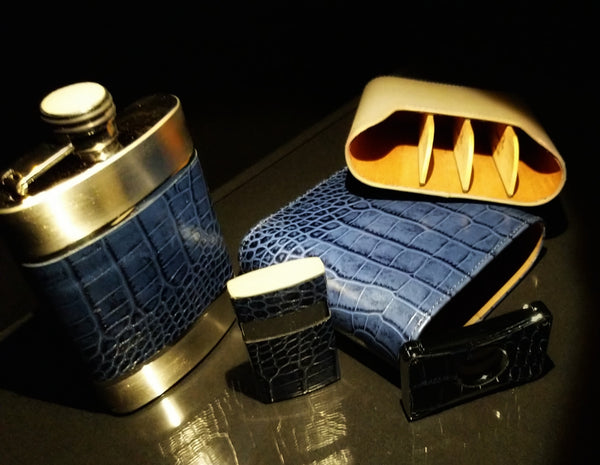 Brizard and Co Havana Traveler with matching cutter and lighter