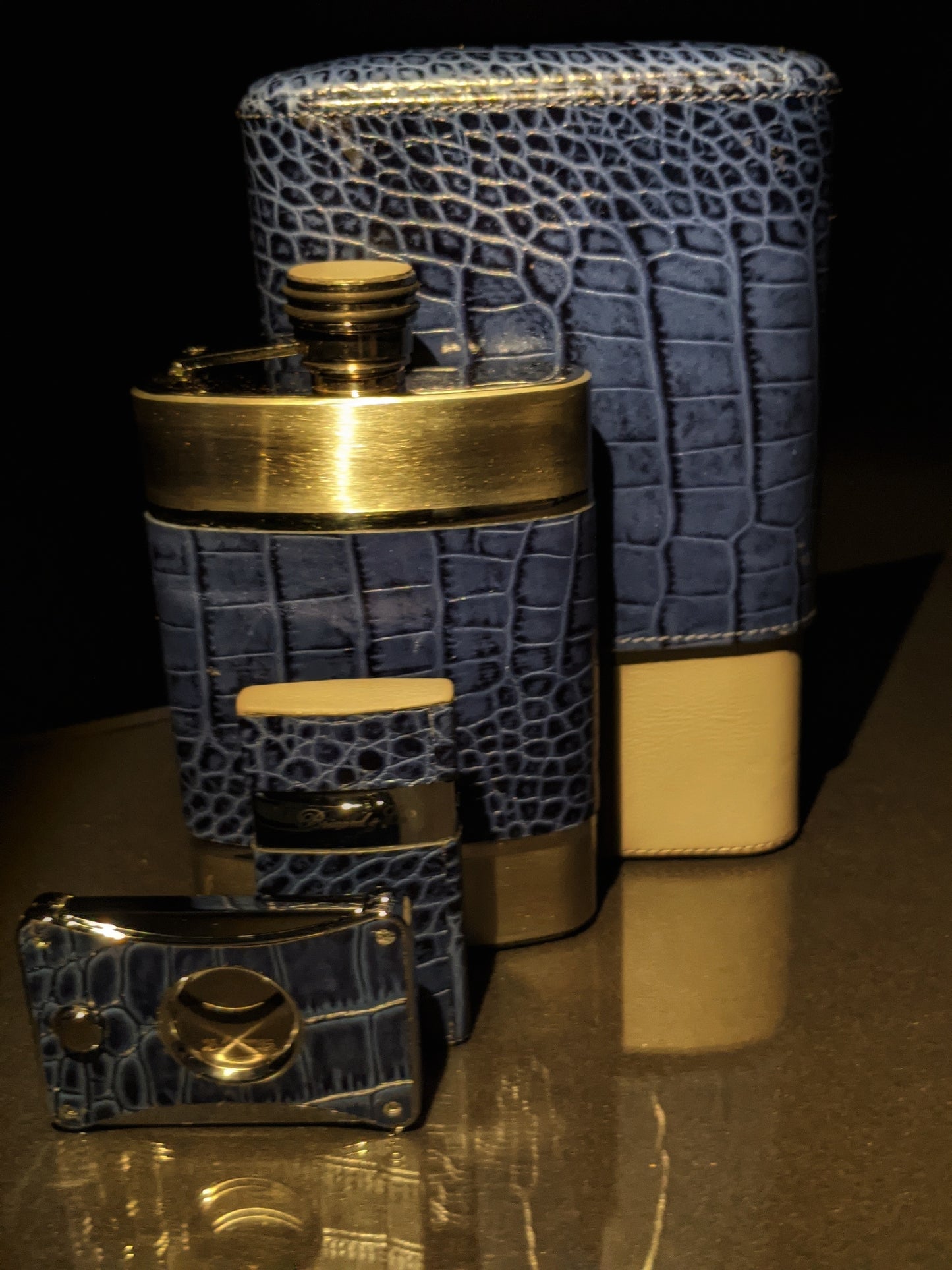 Brizard and Co Havana Traveler with matching cutter and lighter