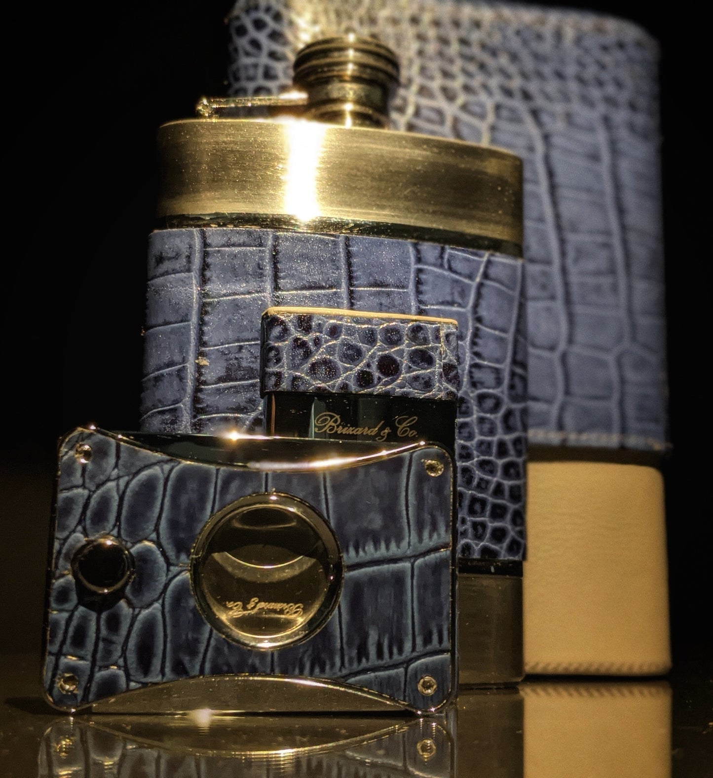 Brizard and Co Havana Traveler with matching cutter and lighter