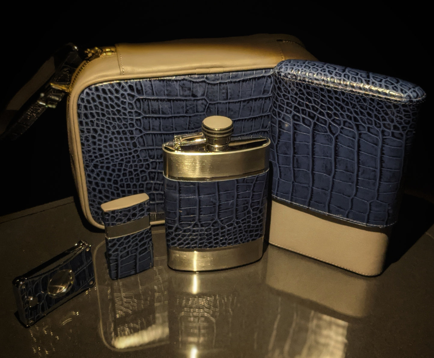 Brizard and Co Havana Traveler with matching cutter and lighter