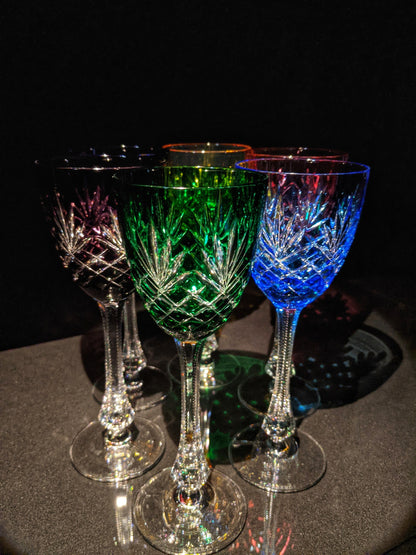 Faberge Odessa  Hock Crystal Wine Glass set of 6