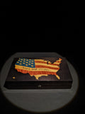 Elie Bleu Stars & Stripes "  Cigar Humidor 110 Count NIB Made in France