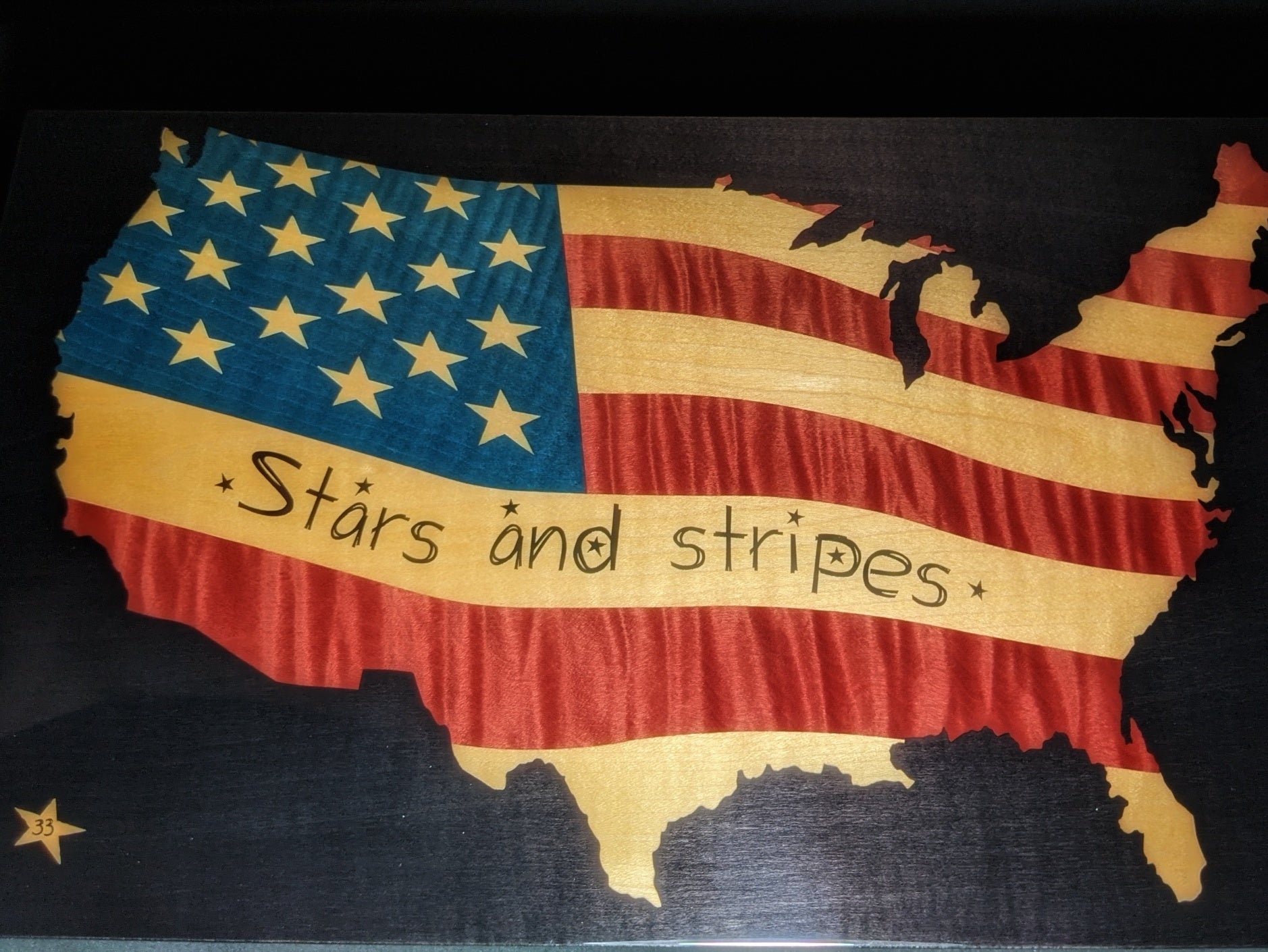 Elie Bleu Stars & Stripes "  Cigar Humidor 110 Count NIB Made in France