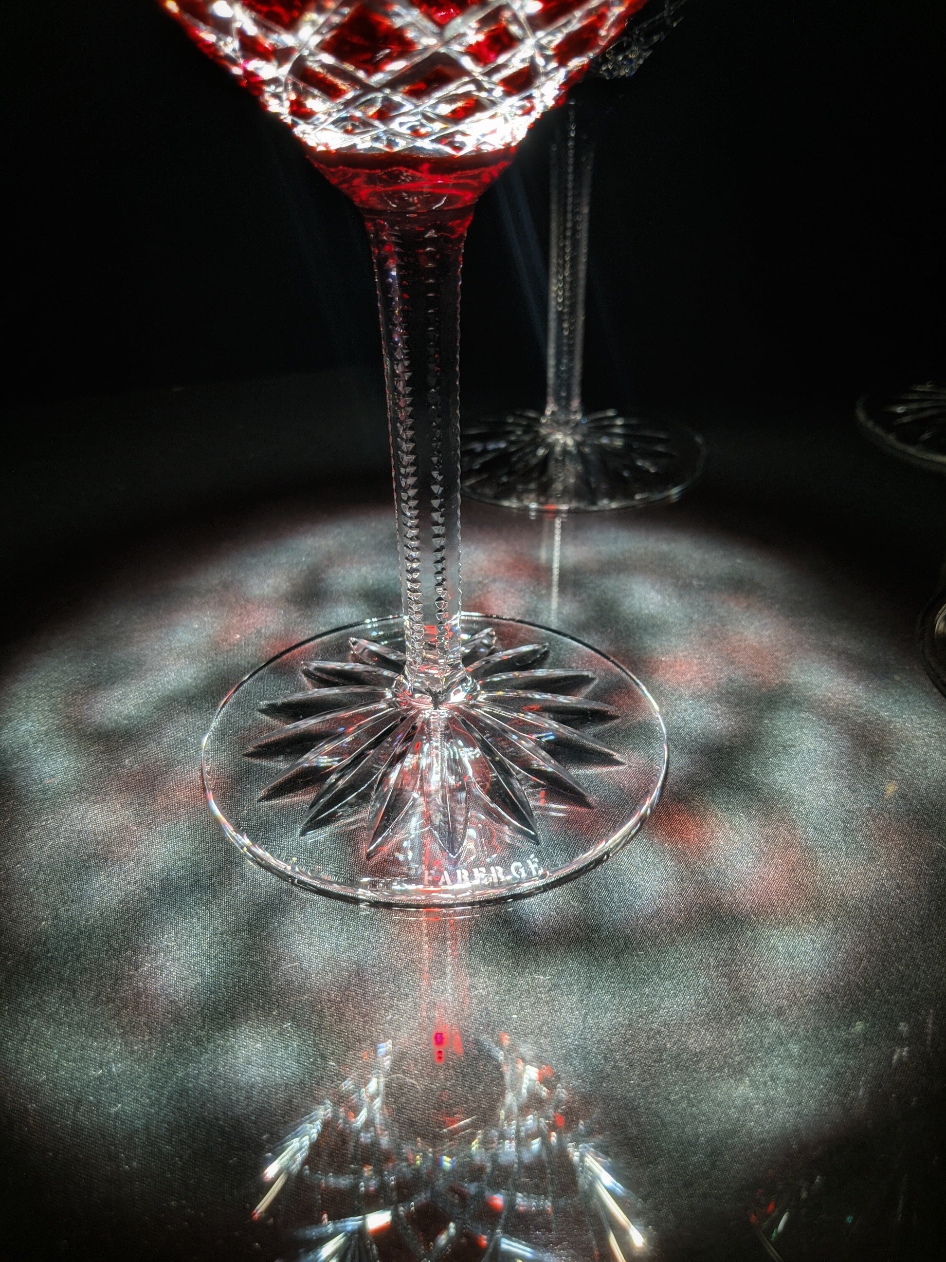 Fabergé Crystal Colored Martini Glasses