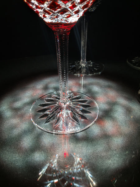 Faberge crystal Colored Martini Glasses