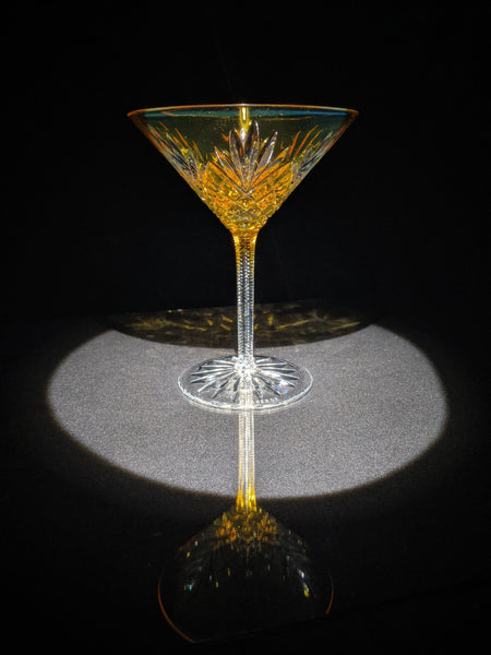 Faberge crystal Colored Martini Glasses