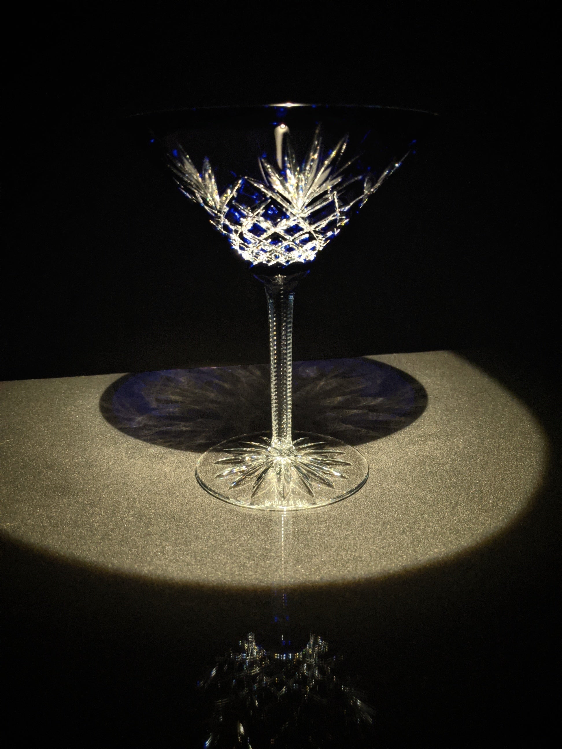 Faberge crystal Colored Martini Glasses