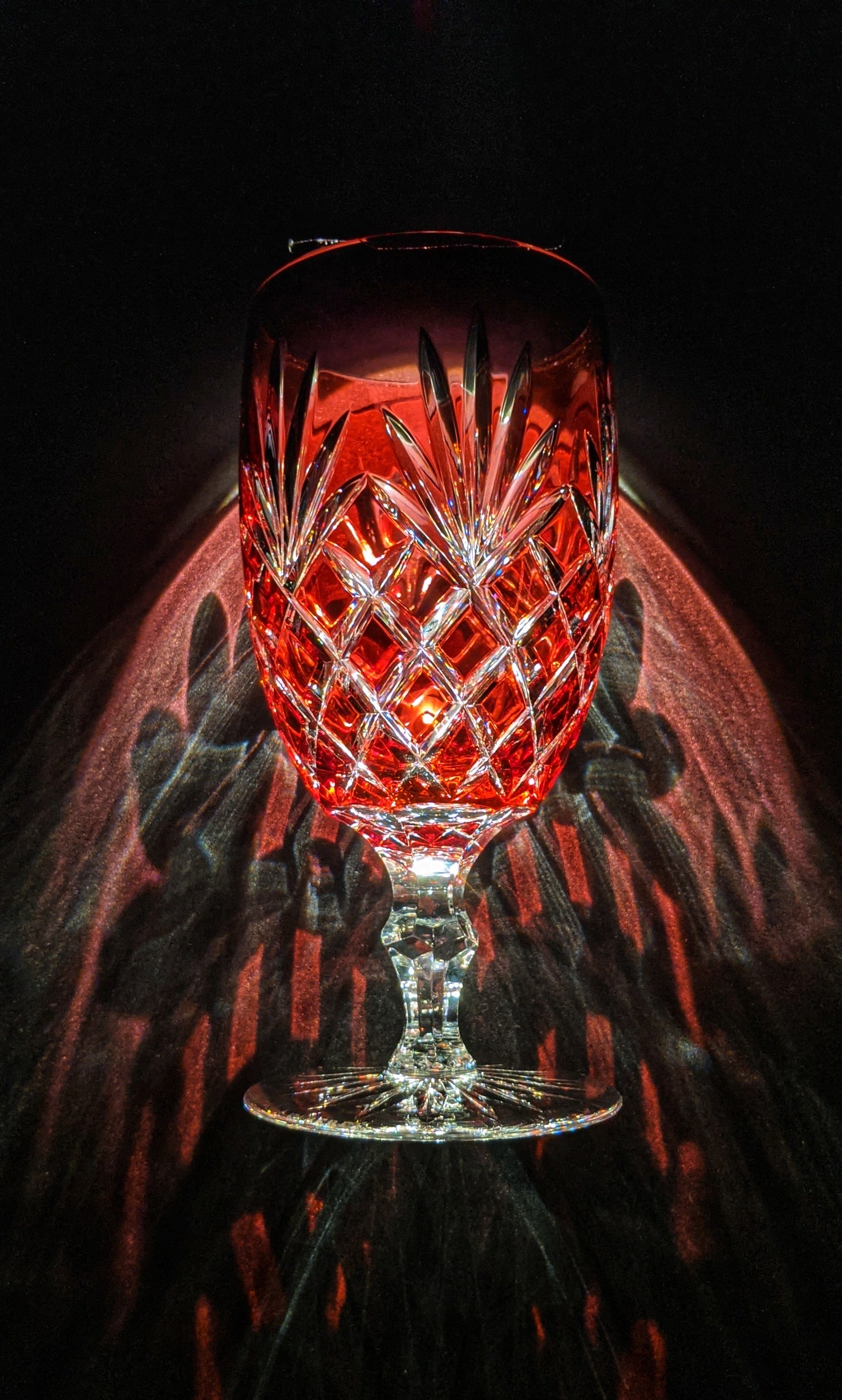 Fabergé Odessa Ruby Red Crystal Beverage Glass