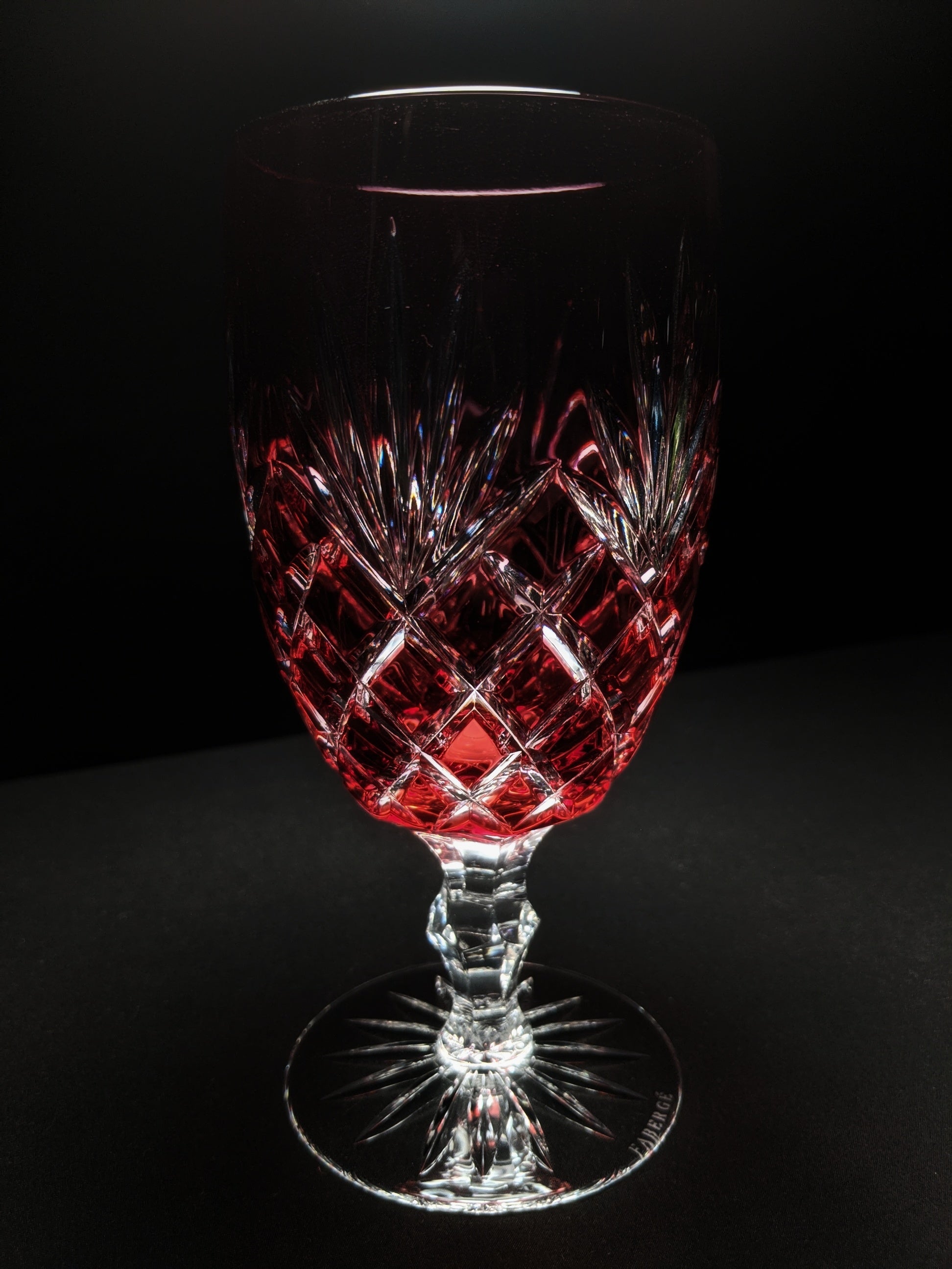 Fabergé Odessa Ruby Red Crystal Beverage Glass
