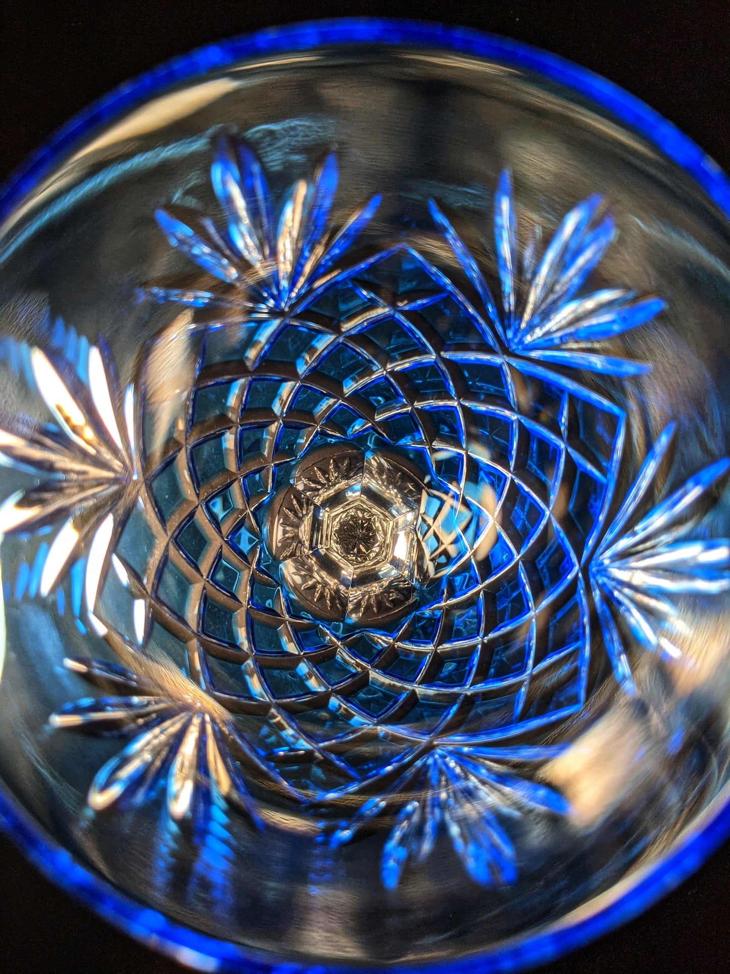 Faberge crystal ice tea glass