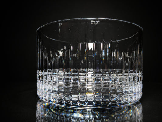 FABERGE  BOWL 8.75"  CLEAR CUT CRYSTAL, SIGNED, NEW IN ORIGINAL BOX