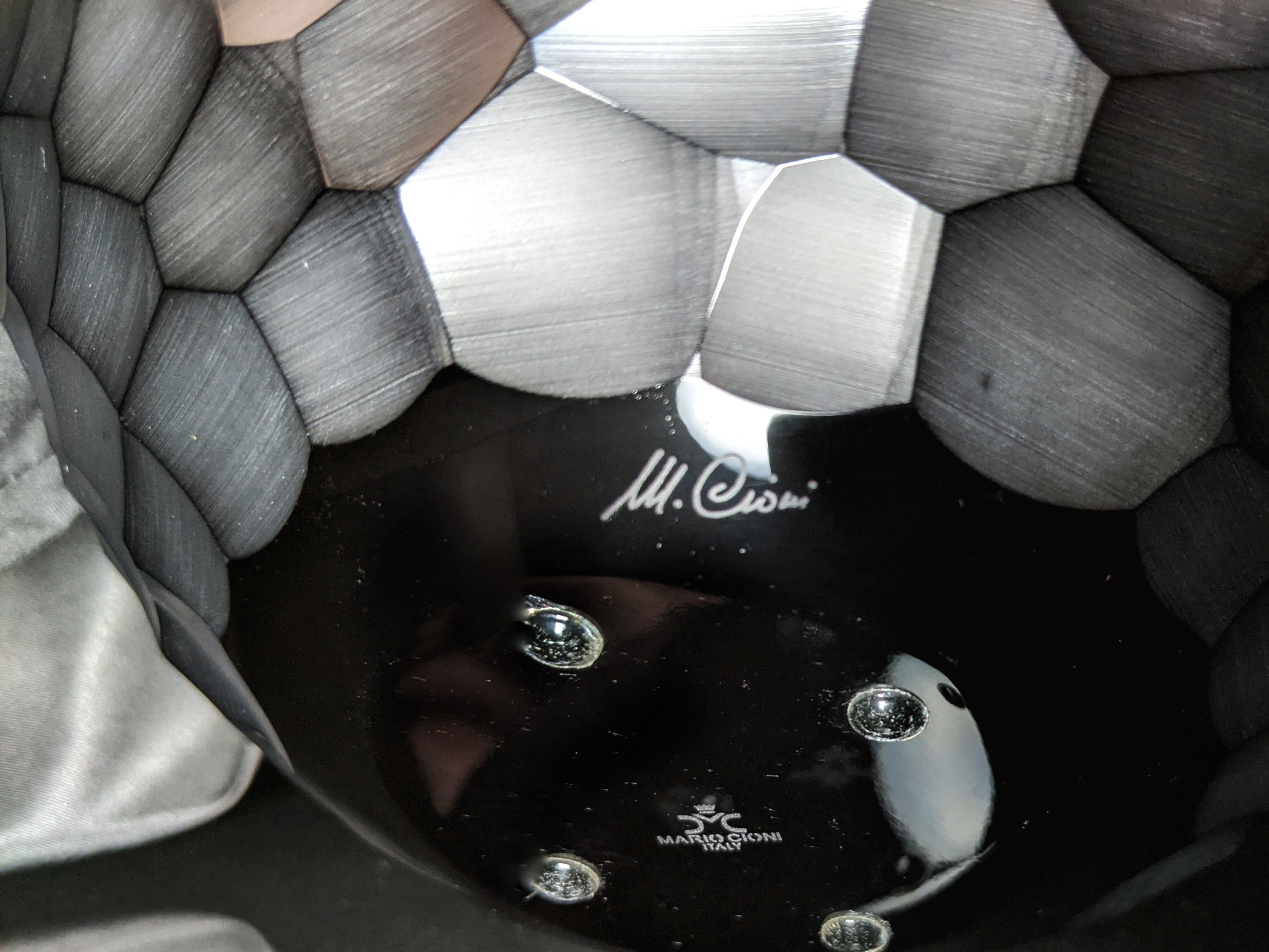 mario cioni black crystal  bowl
