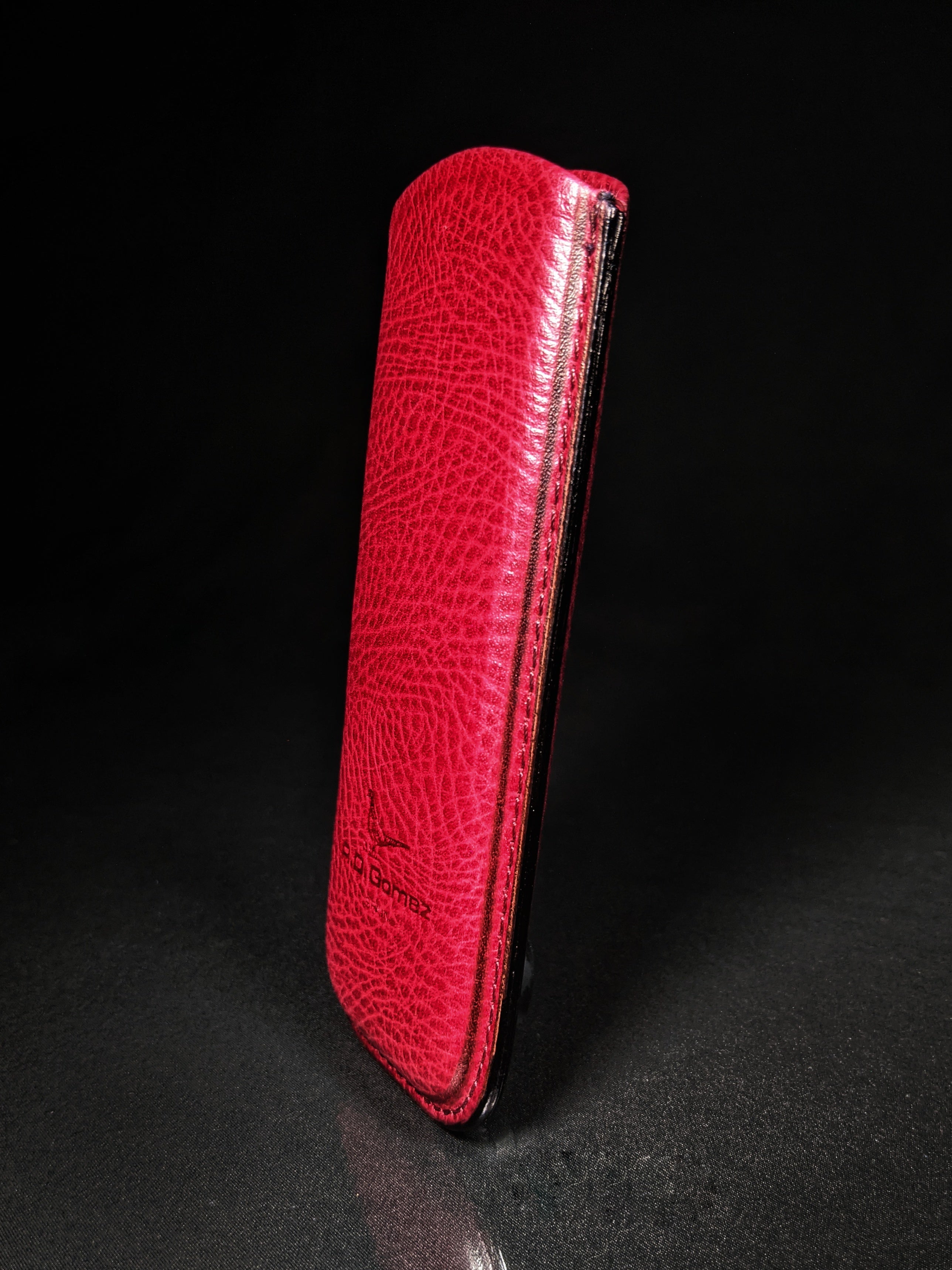 Pheasant Burgundy Leather Eyewear Case