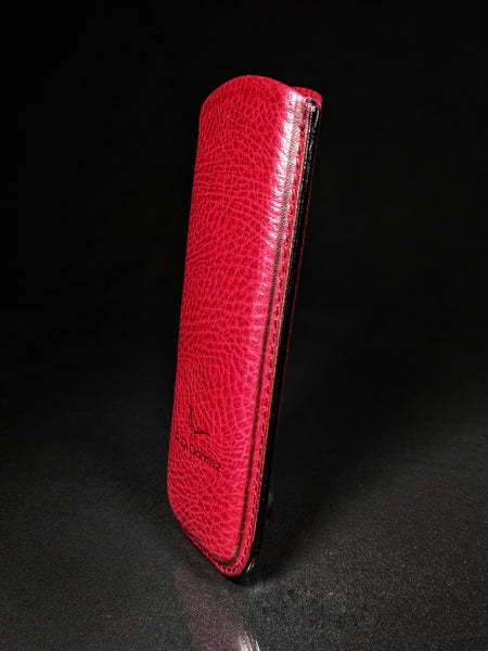Pheasant Burgundy Leather Eyewear Case