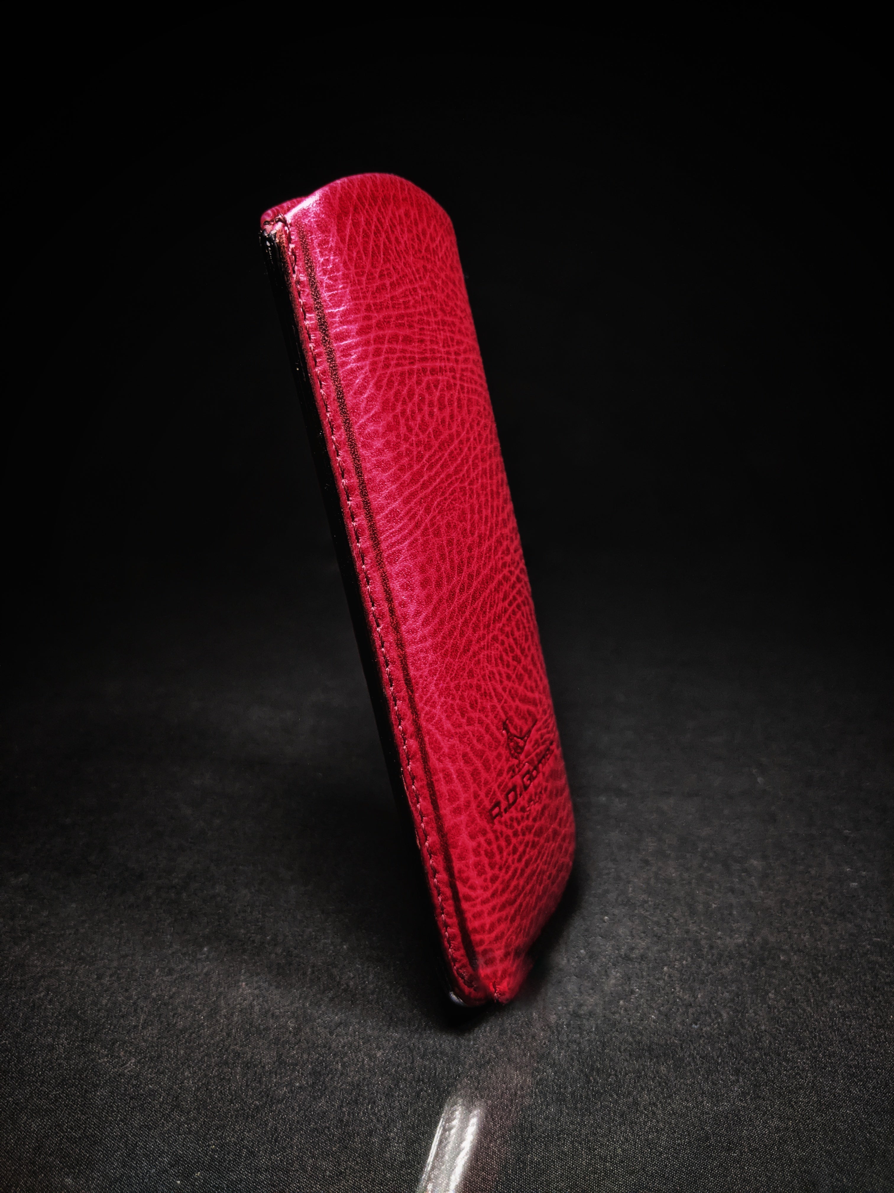 Pheasant Burgundy Leather Eyewear Case