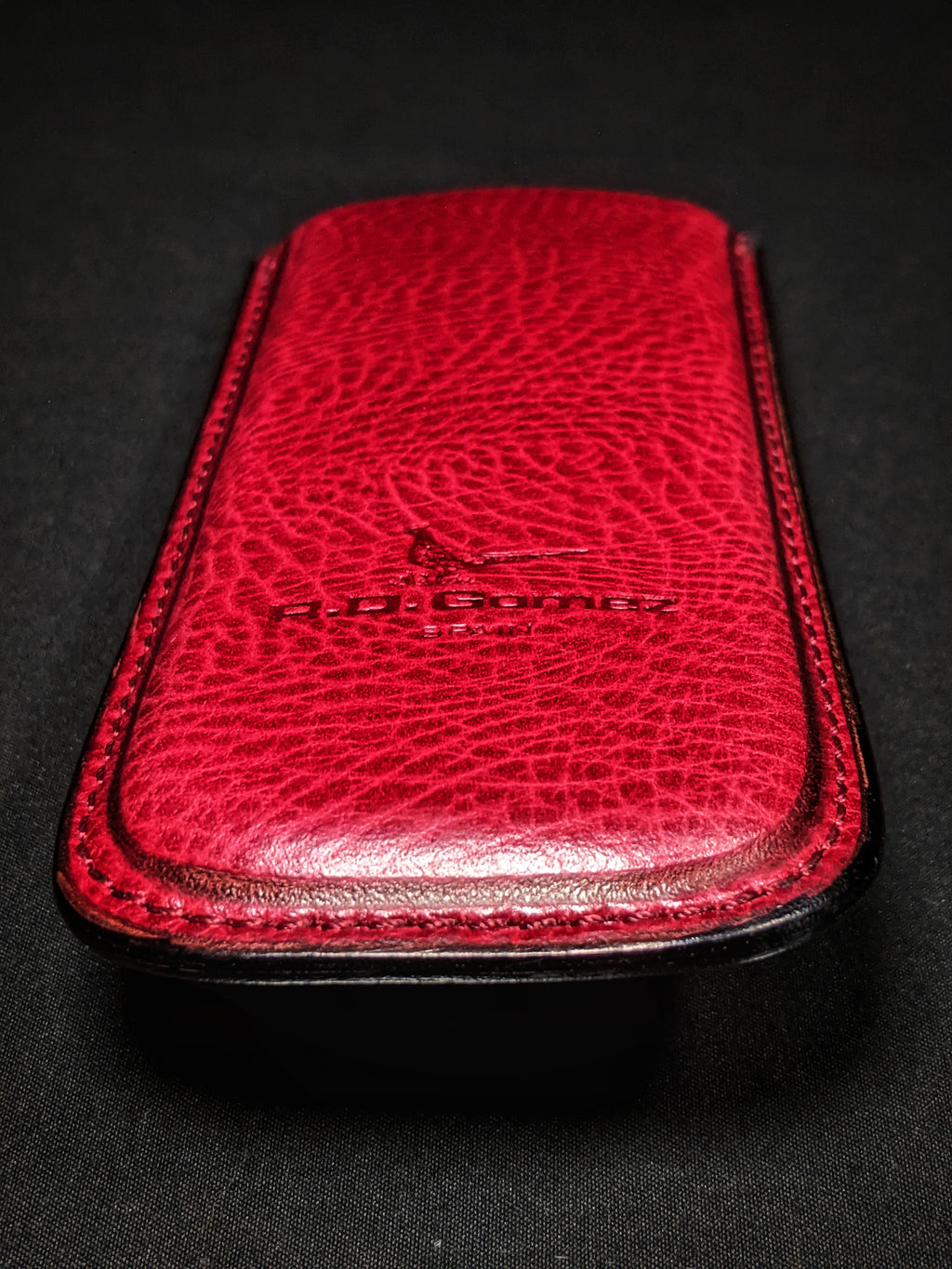 Pheasant Burgundy Leather Eyewear Case