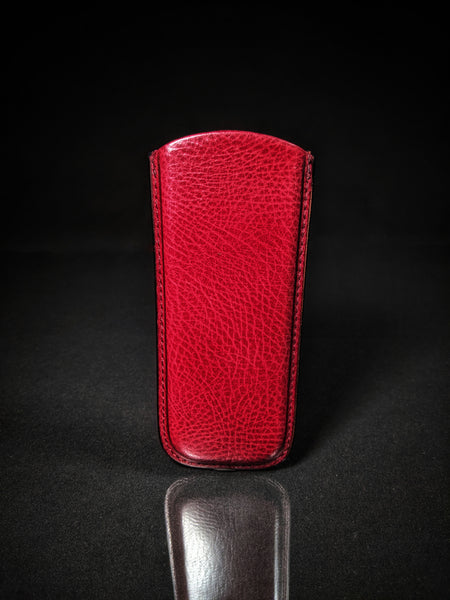 Pheasant Burgundy Leather Eyewear Case