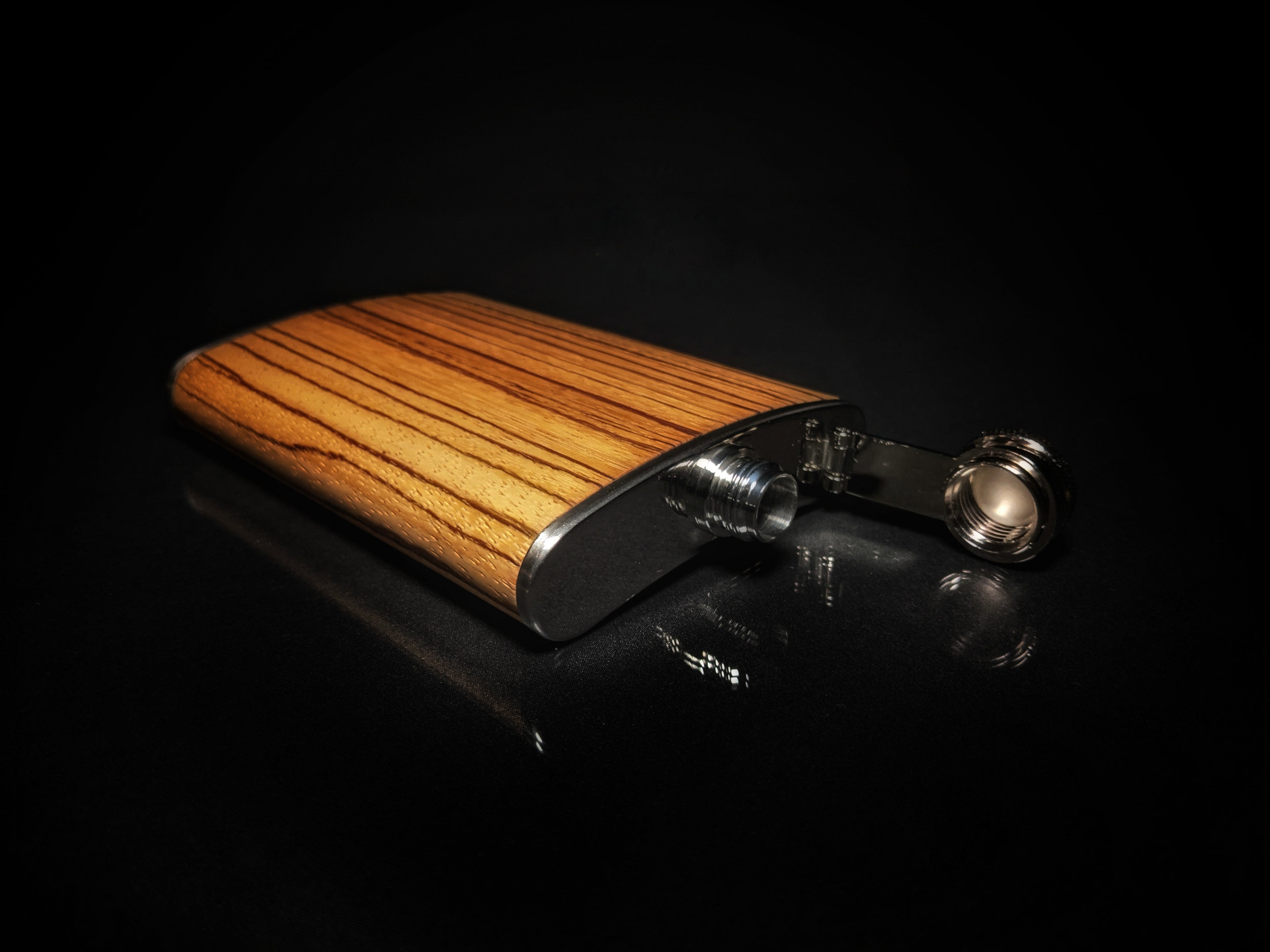 Zebrawood flask 8 FL OZ