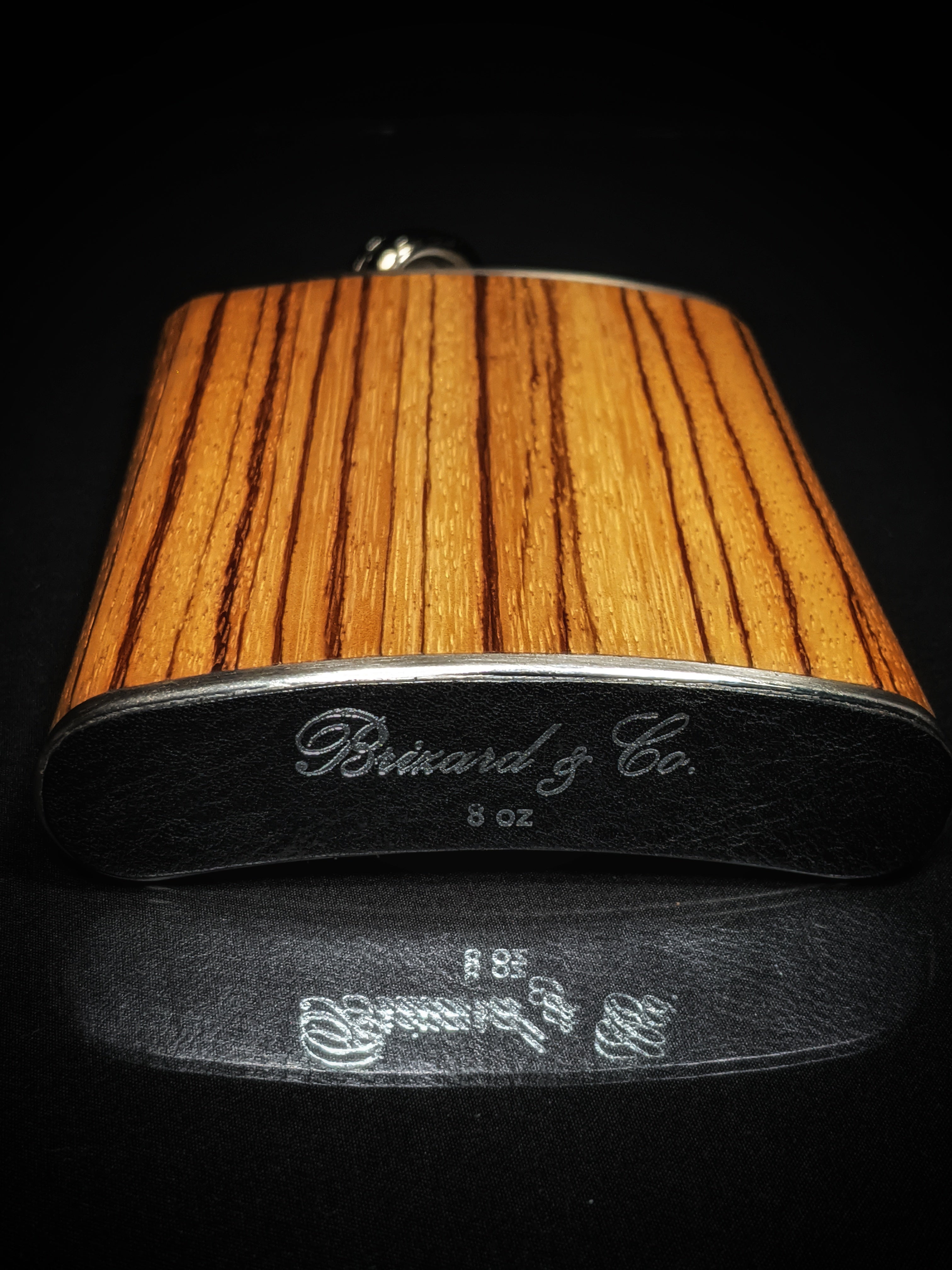 Zebrawood flask 8 FL OZ