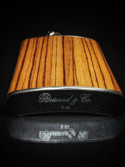 Zebrawood flask 8 FL OZ