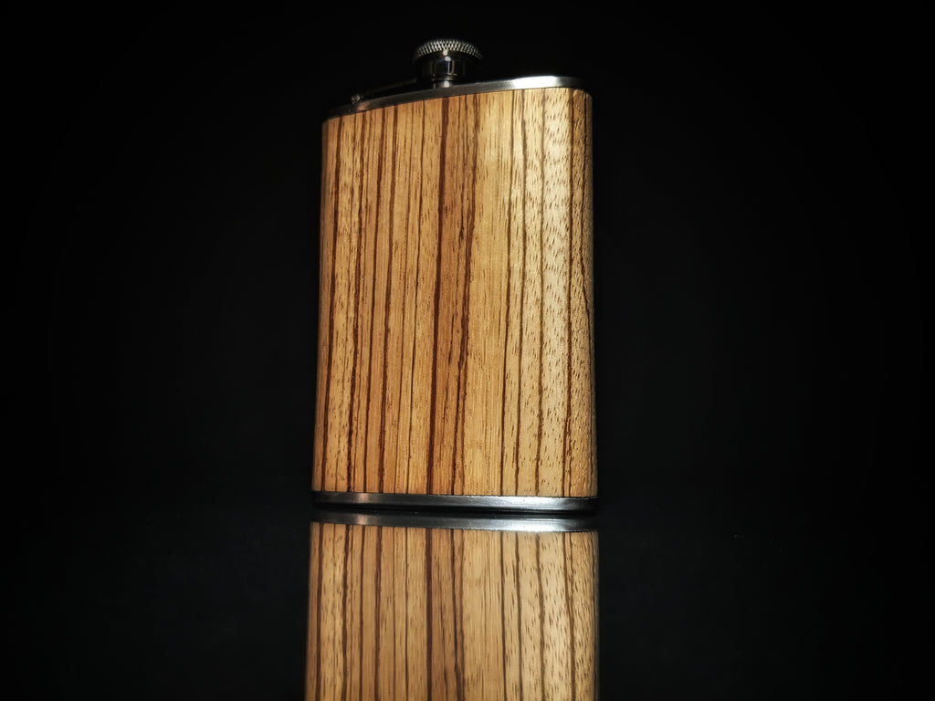 Zebrawood flask 8 FL OZ