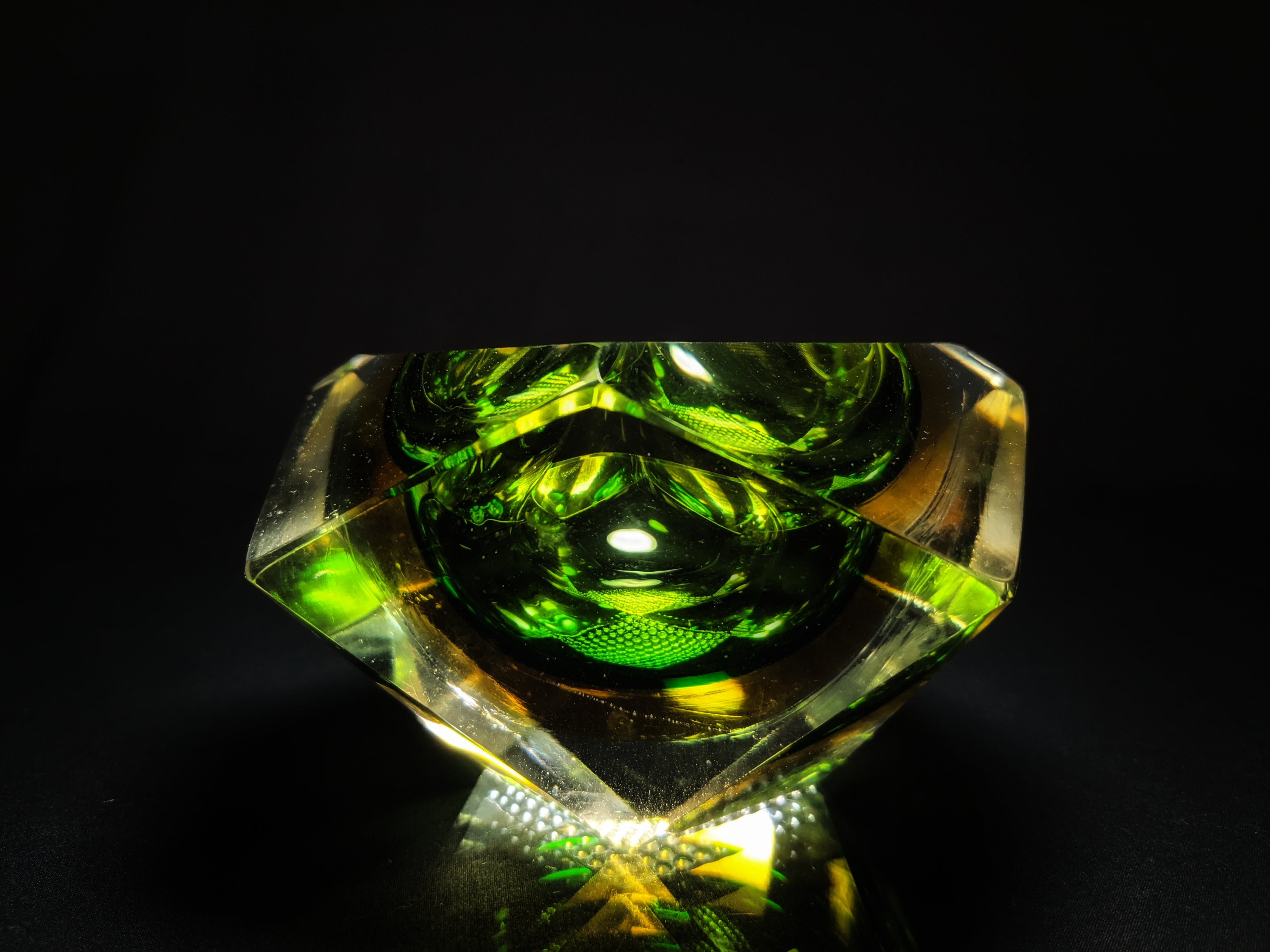 Murano Colored Glass Ashtray