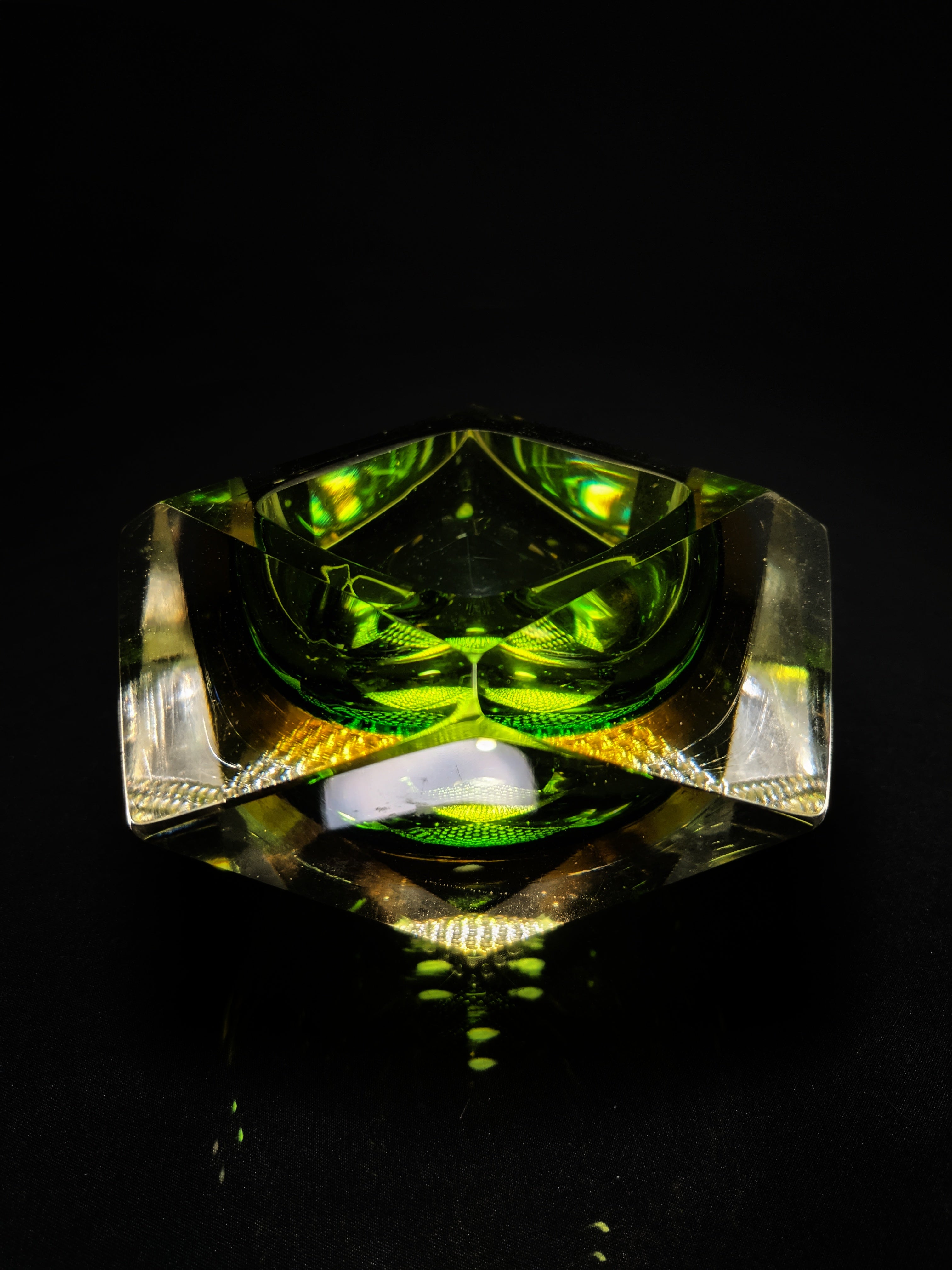 Murano Colored Glass Ashtray