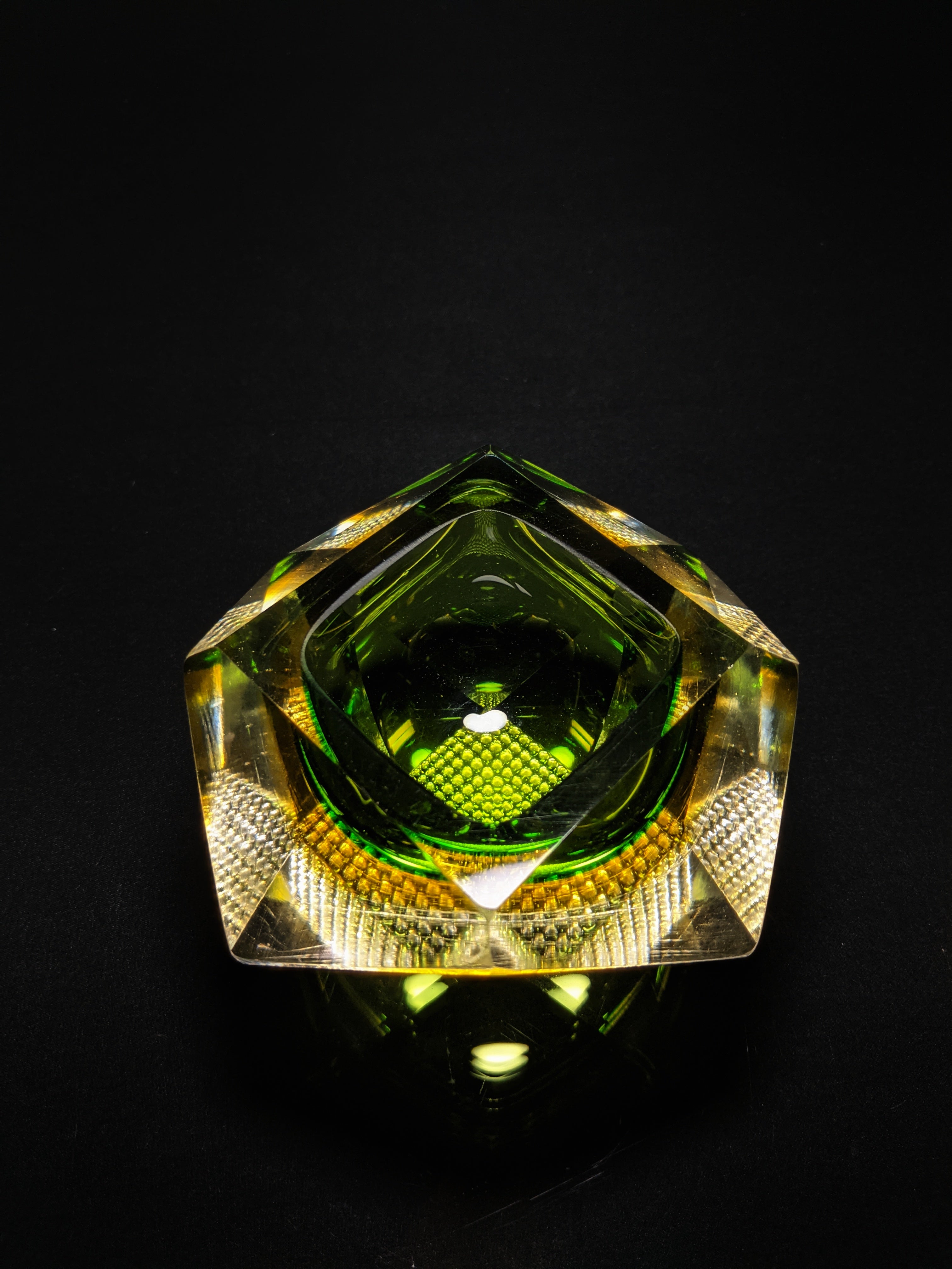 Murano Colored Glass Ashtray