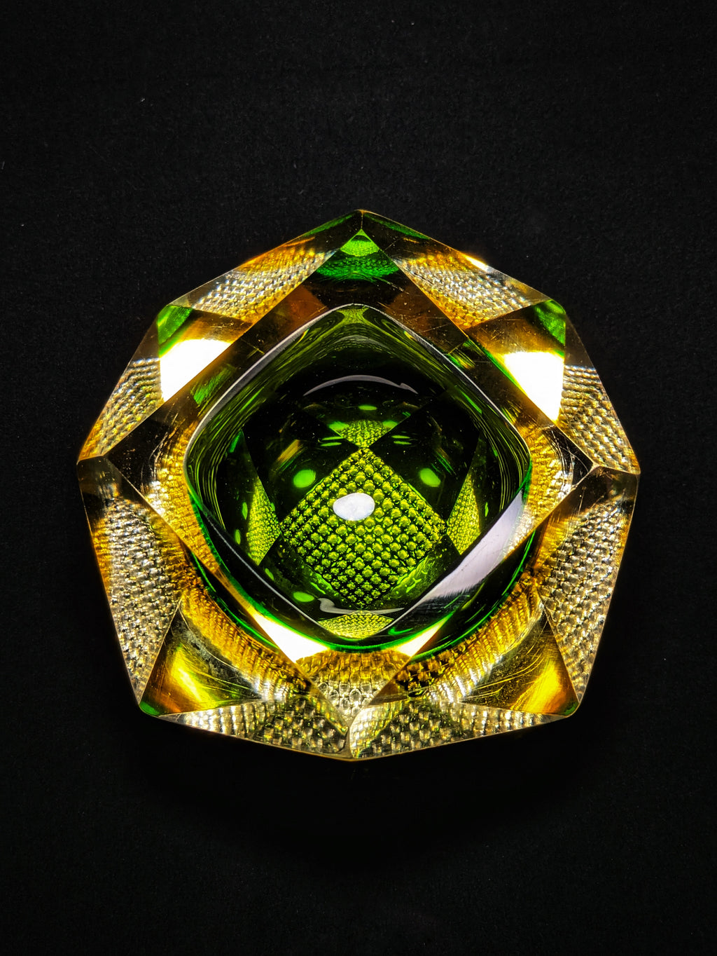 Murano Colored Glass Ashtray