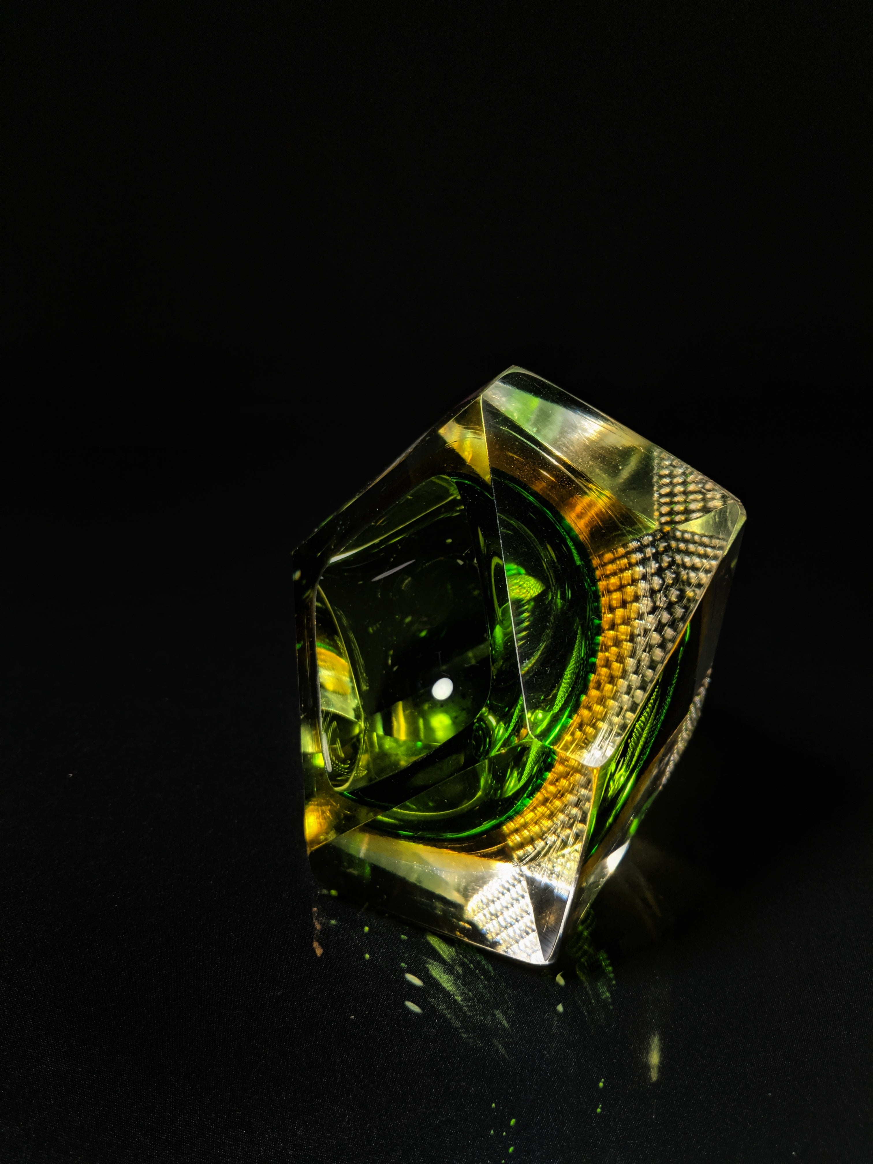 Murano Colored Glass Ashtray