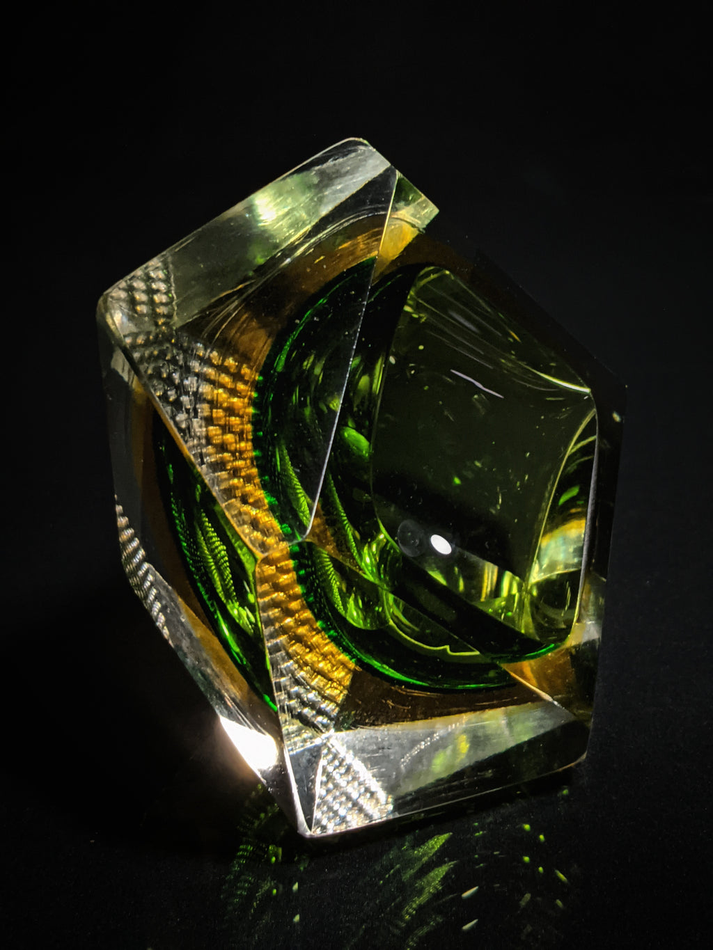Murano Colored Glass Ashtray