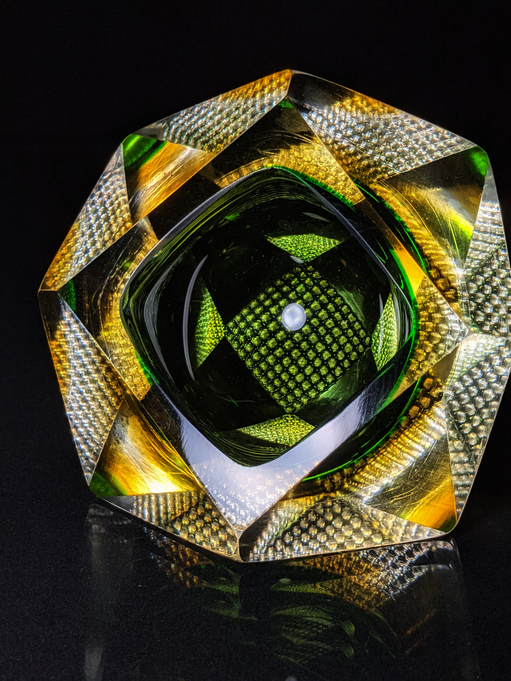 Murano Colored Glass Ashtray