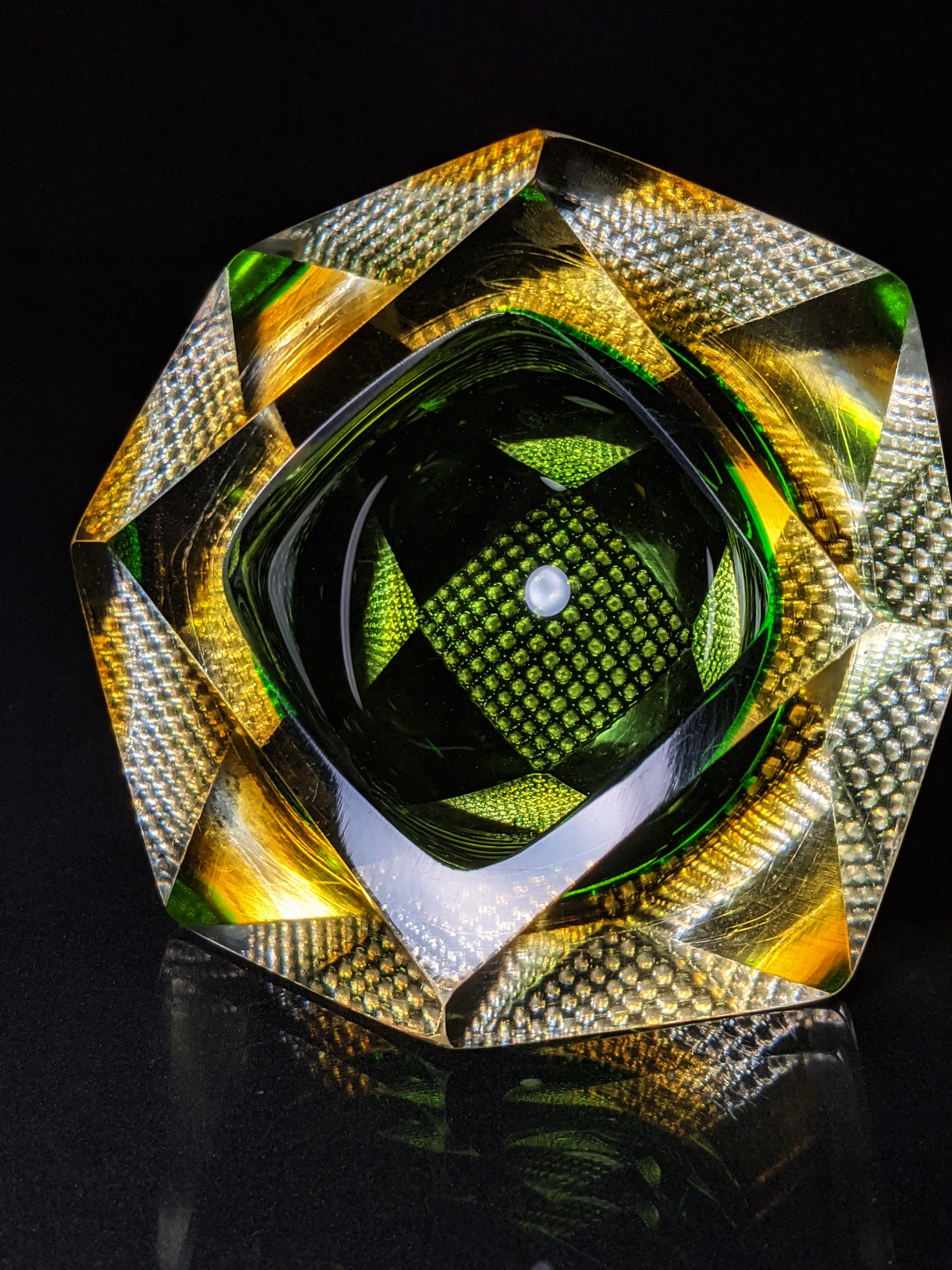Murano Colored Glass Ashtray
