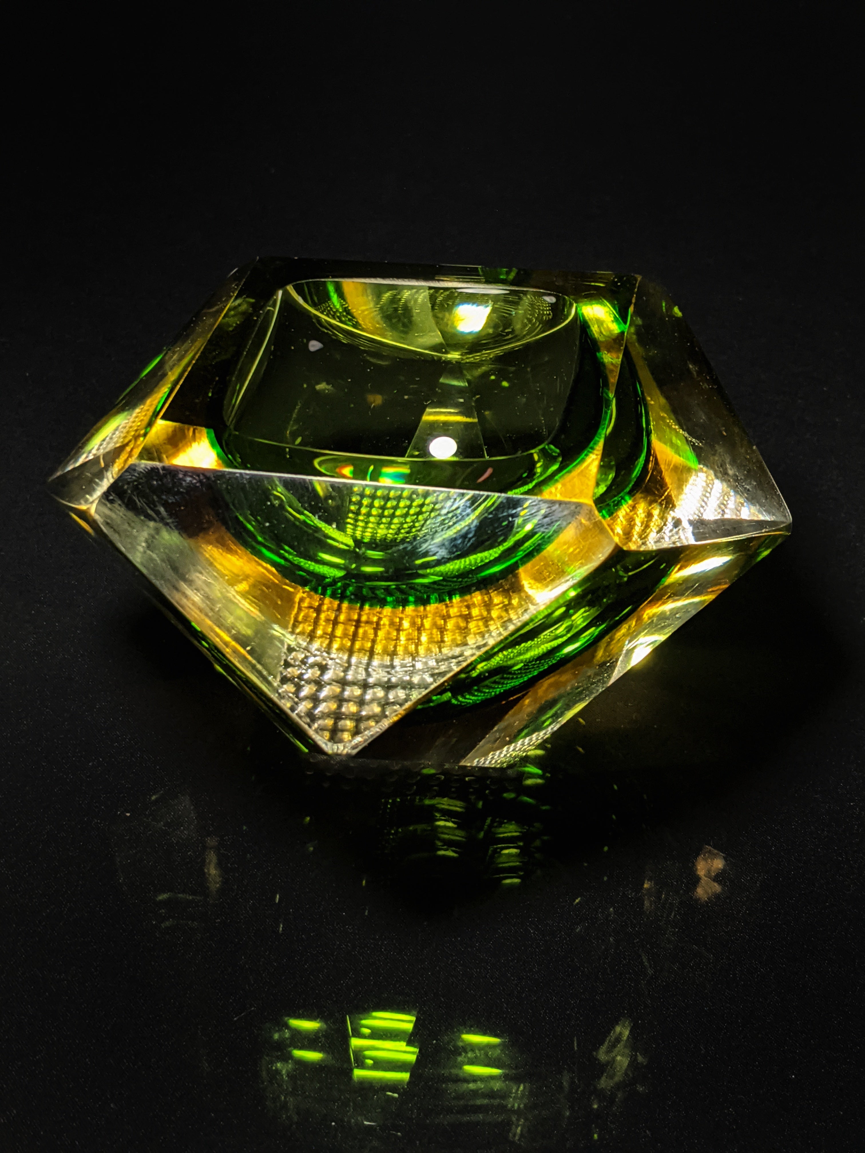 Murano Colored Glass Ashtray