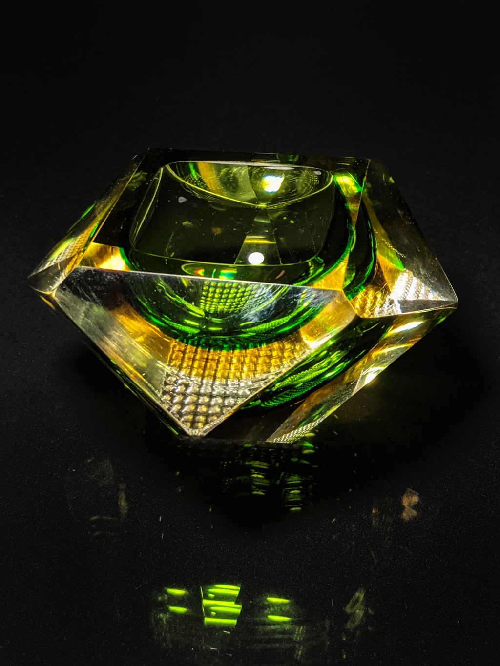 Murano Colored Glass Ashtray