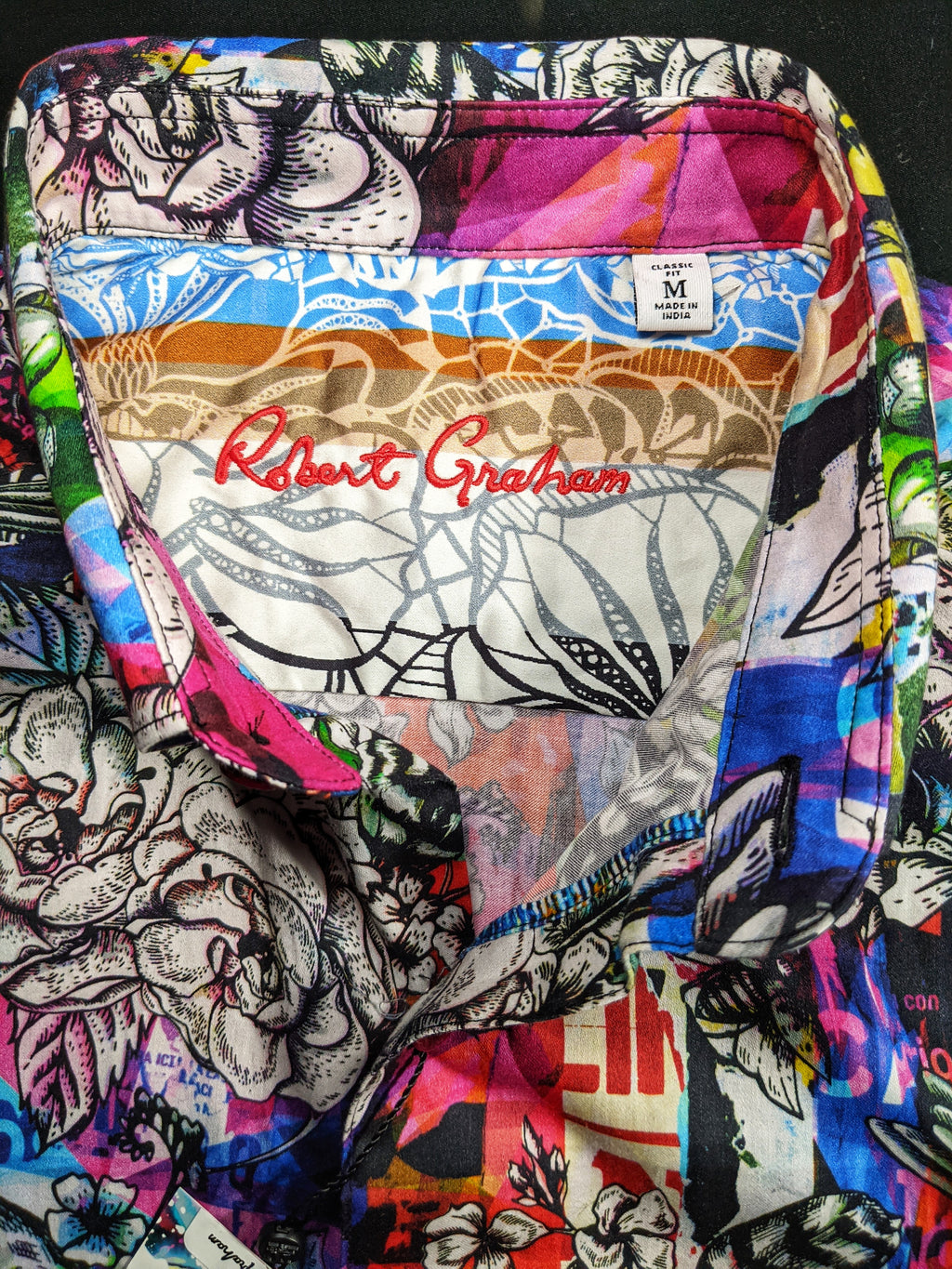 Robert Graham Collection Short Sleeve Shirt Medium Size