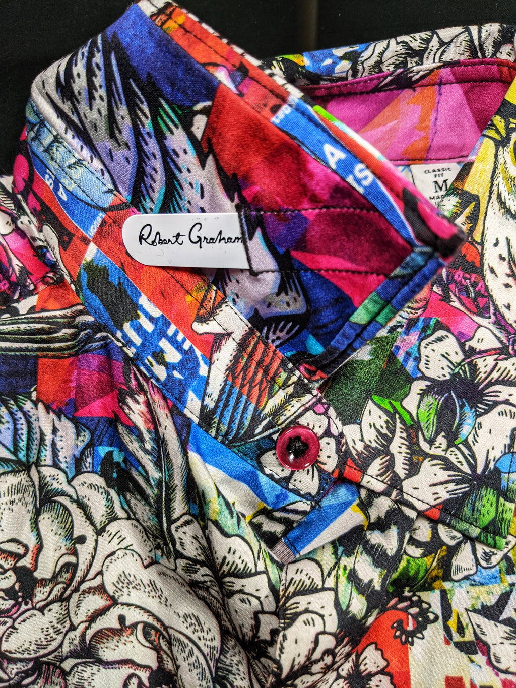 Robert Graham Collection Short Sleeve Shirt Medium Size