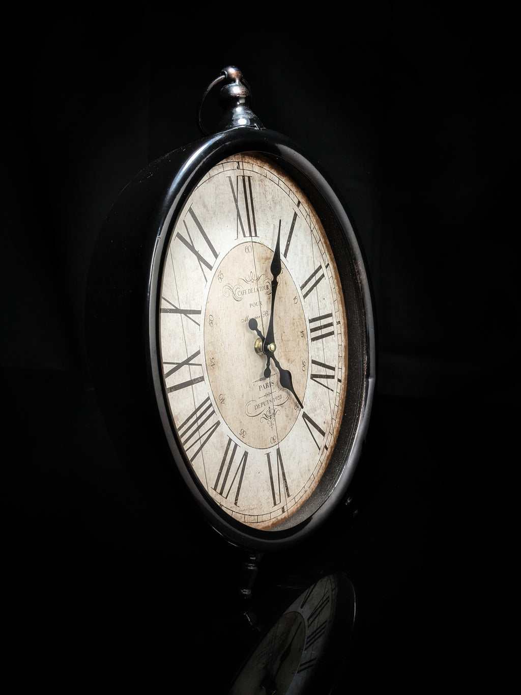 Table Clock Vintage Looking Measures 13.5" H x 9.5" W x 2" D