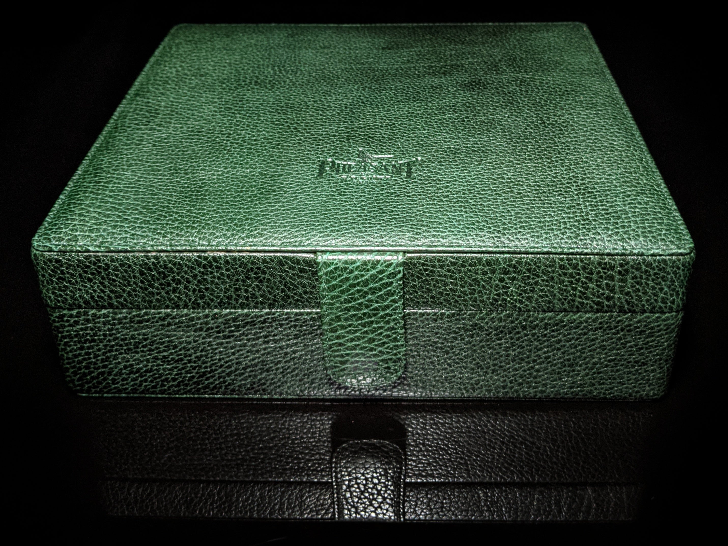 Pheasant Green Leather  Humidor Made in Spain